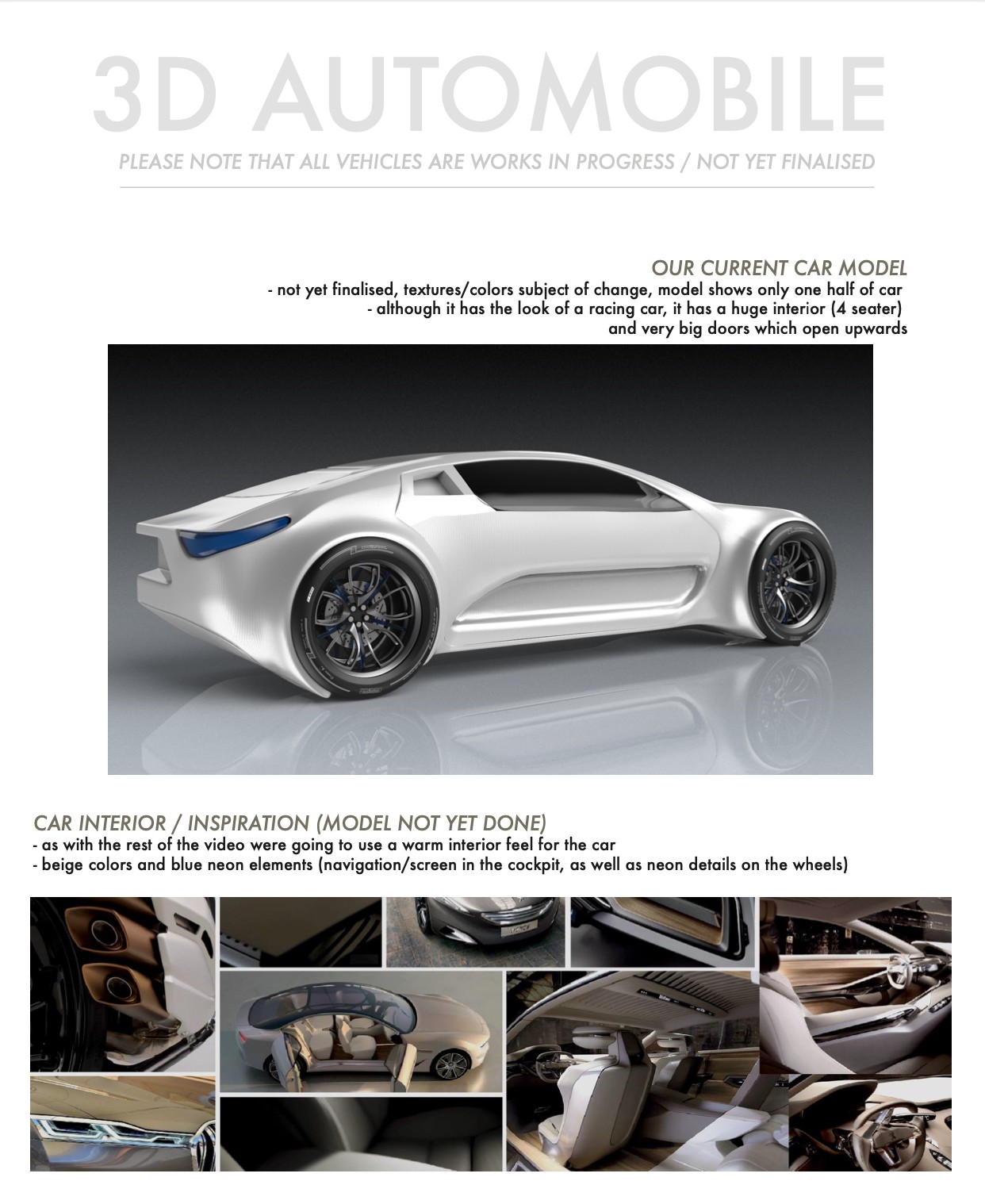 Development board — future automobile concept model for the Future of Mobility film